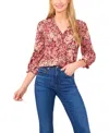 Cece Open Collar Blouse In Multi