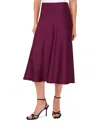 Cece Bias Cut Satin Midi Skirt In Pickled Beet