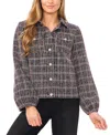 Cece Women's Balloon Long Sleeve Chest Patch Jacket In Black
