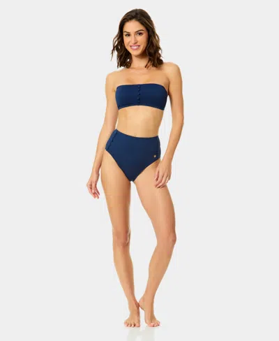 Cece Women's Bandeau Neck Bikini Top In Blue