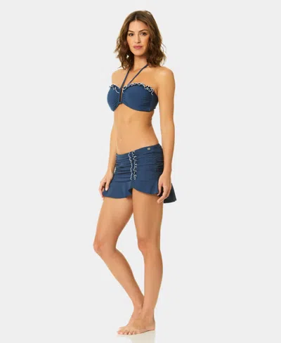 Cece Women's Bandeau-neck Halter Top In Blue