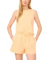 Cece Womens Boxy Textured Top Pull On Shorts In Neutral