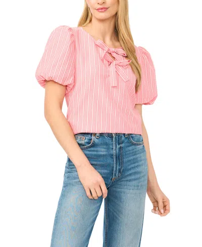 Cece Women's Bubble-sleeve Top In Pink