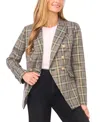Cece Women's Button Front Double-breasted Plaid Blazer In Multi