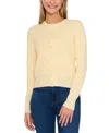 Cece Crewneck Cardigan In Lemon Drop