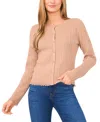 Cece Button Front Sweater In Neutral