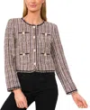 Cece Patch Pocket Tweed Jacket In Rich Black