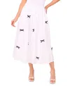 Cece Bow Print Midi Skirt