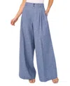 Cece Pleated Wide Leg Pants In Niagara Blue