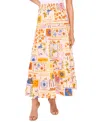 Cece Print Poplin Maxi Skirt In Multi