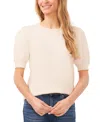 Cece Puff Sleeve Sweater In Malted