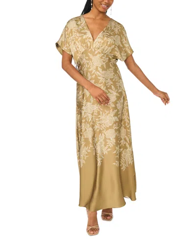 Cece Women's Dolman-sleeve V-neck Maxi Dress In Gold