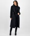 Cece Double Breasted Coat In Black
