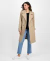 Cece Women's Double-breasted Studded Belted Trench Coat In Brown