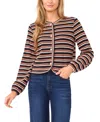 Cece Stripe Knit Cardigan In Multi