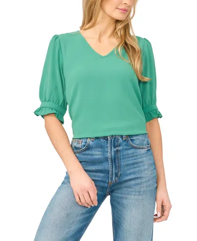 Cece Women's Elbow-sleeve V-neck Blouse In Multi