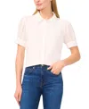 Cece Floral Embellished Collar Georgette Top