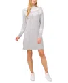 Cece Women's Fair Isle Long-sleeve Sweater Dress In Light Heather Grey