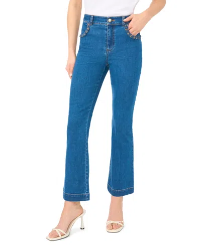 Cece Women's Fitted Bootcut Denim Jeans In Blue