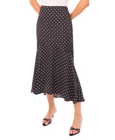 Cece Women's Flouncy Flowy Hem A-line Midi Skirt In Black