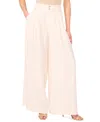 Cece Pleated High Waist Wide Leg Pants In Neutral