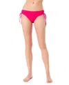 Cece Women's La Vie A La Mer Side-shirred Textured Bikini Bottoms