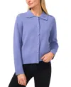 Cece Collared Cardigan In Blue Blossom