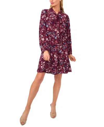 Cece Women's Long Balloon Sleeve Dress In Multi