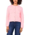 Cece Women's Long Sleeve Patch Pockets Cardigan In Pink