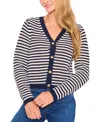 Cece Stripe Open Stitch Cardigan