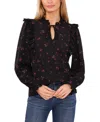 Cece Ruffle Blouse In Rich Black