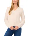 Cece V-neck Sweater In Malted