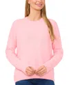Cece Women's Beaded Love Script Crewneck Long-sleeve Sweater In Prism Pink