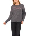 Cece Women's Merry Candy Cane Detail Sweater In Gray
