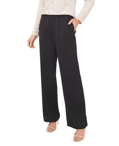 Cece Women's Mid Rise Elastic Waist Pants In Black