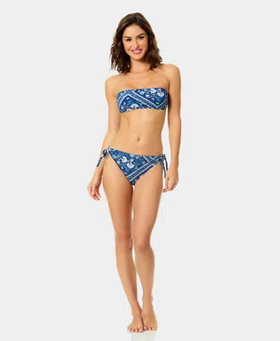 CECE WOMEN'S OVER THE SHOULDER BANDEAU NECK BIKINI TOP