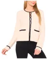 Cece Women's Patch Pocket Tipping Cardigan Sweater In Neutral
