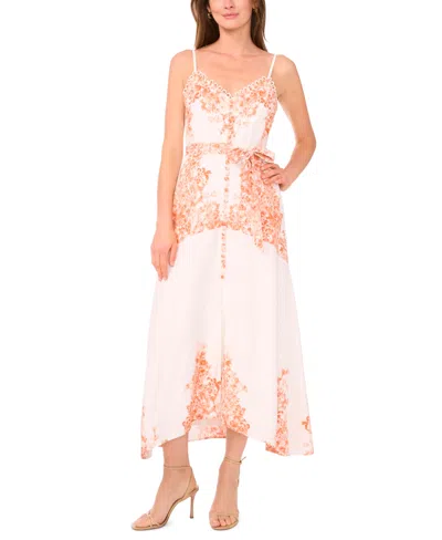 Cece Women's Placement Print Sleeveless Fit & Flare Dress