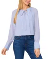 Cece Pintuck Blouson Sleeve Blouse In Slate Blue