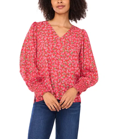 Cece Women's Printed Long-sleeve Top In Multi