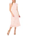 Cece Flutter Sleeve Midi Dress In New Ivory