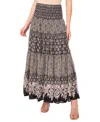 Cece Women's Printed Tiered Smock-waist Maxi Skirt