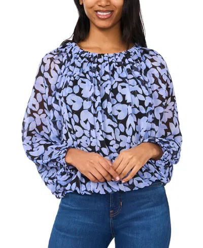 Cece Women's Puff Long Sleeve Top In Rich Black