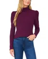Cece Women's Puff-shoulder Long-sleeve Turtleneck Top In Pickled Beet