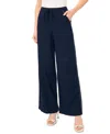 Cece Drawstring Whipstitched Pants In Blue