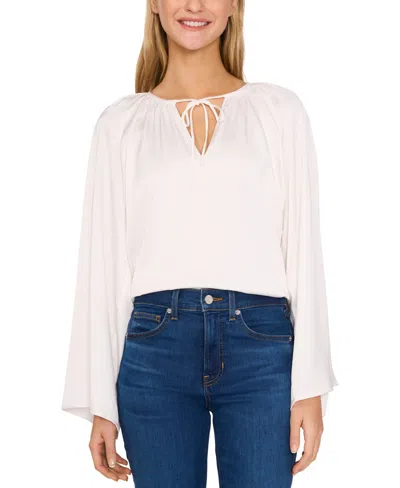 Cece Women's Raglan-sleeve Tie Round-neck Top In New Ivory