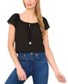 Cece Women's Round-neck Flutter-sleeve Blouse