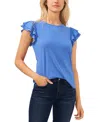 Cece Double Ruffle Knit Top In Tropic Night