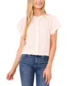 Cece Flutter Sleeve Top In Sweet Rose
