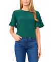 Cece Ruffle High-low Crepe Knit Top